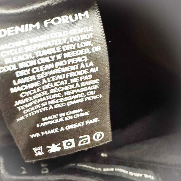 Denim Forum The Arlo High Rise Straight Denim Jeans Button Fly Size 25 x 28L - Picture 7 of 9